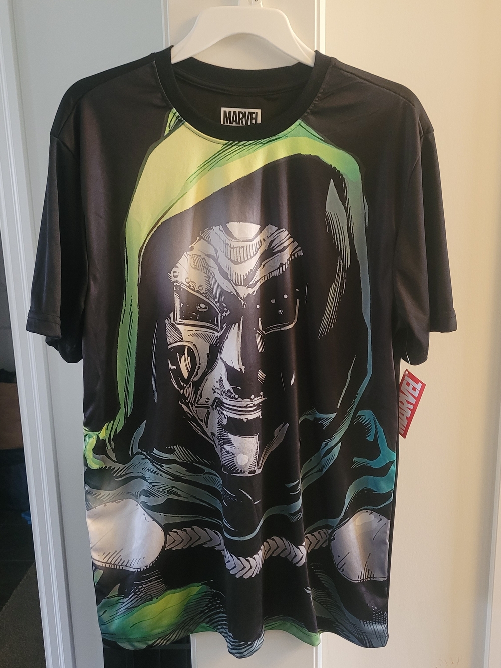 Marvel Doctor Doom Shirt Mens Medium NWT Graphic Tee Villain Comic Black